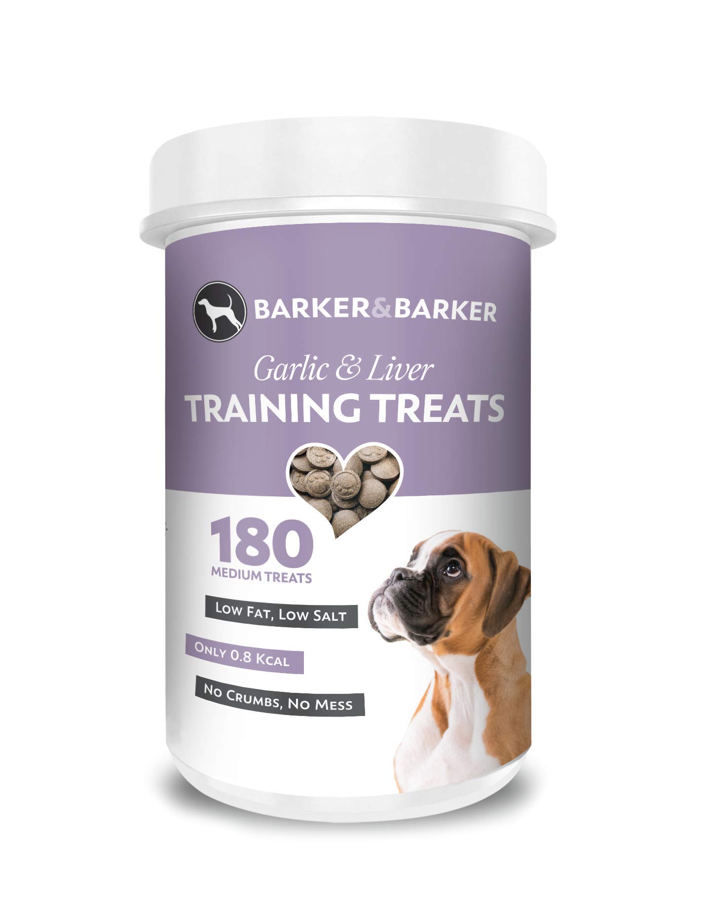 Barker and Barker Low Fat Dog Training Treats - Medium Garlic and Liver Treats (180 Treats)