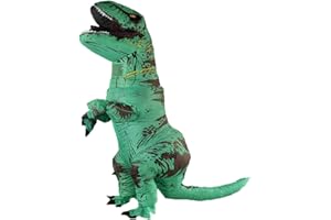 RAFALACY Aufblasbares Dinosaurier-Kostüm für Erwachsene, T-Rex- und Jurassic-Kostüm, lustiges Halloween-Party-Kostüm, Kostümanzug