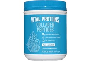 Vital Proteins, Collagène à boire, Complément Alimentaire, Peptides de Collagène Hydrolysés, Non Aromatisé, 567g