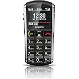 emporiaPURE | Seniorenhandy | Tastenhandy ohne Vertrag | Mobiltelefon mit Notruftaste | 2-Zoll-Display | Schwarz