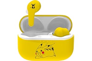 OTL Technologies Bluetooth-Kopfhörer V5.0 für Kinder Pokemon Pikachu mit Ladebox, gelb, one Size