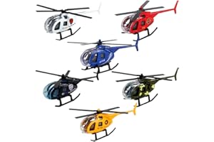 HAJXXMM Helicopter Toys, 6pcs Mini Helicopter Models for Kids, Airplane Toys Boys Plane Playset, Realistic Details Toys Plane for Kids Educational Classroom Rewards Party Favors