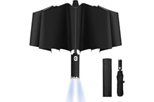 Vicloon Parasol podróżny, składany, 10 żeber, kompaktowy, odporny na wiatr, automatycznie otwierany/zamykany, solidny, wzmocniony, przenośny