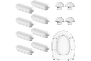 APAUSVCM 12 sztuk buforów do deski sedesowej WC, bufory pokrywy WC, podkładki podpierające siedzisko do deski toaletowej, zapasowe bufory WC, dystanse do amortyzatorów deski WC, bufory pokrywy siedziska WC do