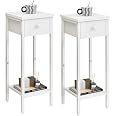 Set Di 2 Comodini Moderni LNT504B – Colore Nero, Con Cassetto E Piano