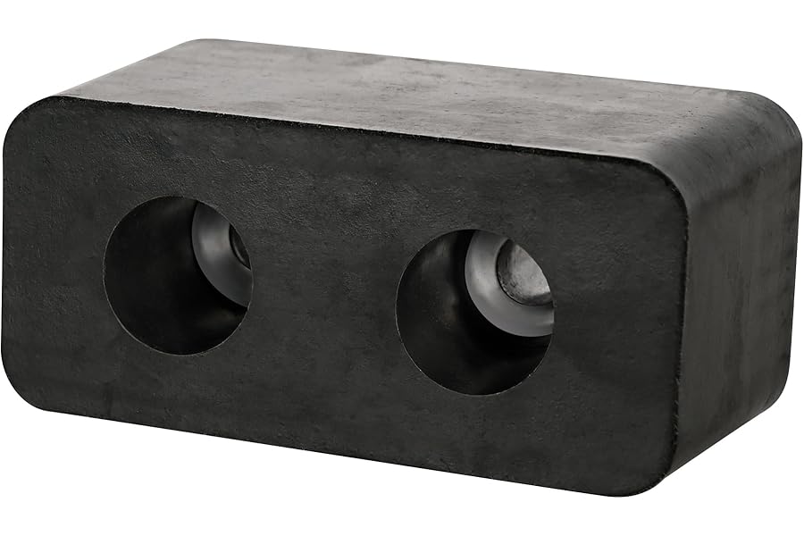Deflecto® Rubber Loading Dock Bumper 152.4 x 84.1 x 73mm -Black