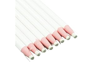 RNBEVANSANNE 12pcs Grease Pencils Wax Peel-Off Markers Crayons China Markers Pencil for Metal Glass Fabric (White)