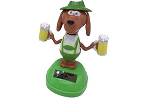 Arrovarp ABS Solarbetriebener Tanzender Hund | Wackelfigur Hund, Solarbetriebener Schwingender Hund | Solar Tanzende Hund Wackelfigur Spielzeug | Solarbetriebene Tanzspielzeuge