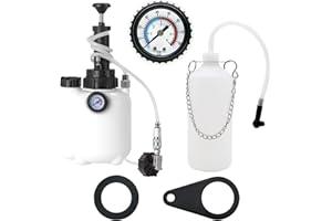 CHANG QI 3L Bremsenentlüftungsgerät Auto Bremsenentlüfter,Bremsflüssigkeitswechselgerät Bremssystem,Entlüftungsflasche mit 1 l Nachfüllflasche und 2 x Zylinder-Adapter für Getriebeölfüllung……
