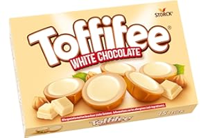 ‎TOFFIFEE Toffifee White Chocolate – 1 x 125 g – Haselnuss in Karamell mit heller Creme und weißer Schokolade – ideal zum gemeinsamen Naschen und Teilen
