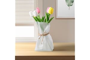 FOWSEEK 15 cm liten blomvas i glas, oregelbundna formade blomvaser för bordsuppsatser, inomhus, skrivbordsdekor, modern konst