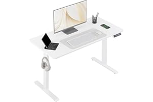 WOLTU Escritorio Elevable Eléctrico, 120x60 cm, Escritorio Regulable en Altura Ergonomica, Puerto USB, Smart Panel con Funciones de Memoria y Proteccion Anticolision, Blanco