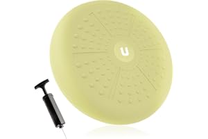 unycos - Cuscino Propriocettivo per Riabilitazione e l'Equilibrio Ø33/34 cm【Include Pompa | Esercizi E-Book】Disco Ortopedico Gonfiabile, Balance Board per Postura, Allenamento/Fitness (Basic/PureZen)