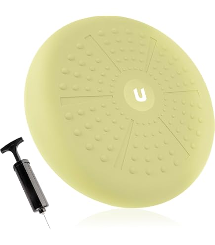 G5 HT SPORT Cuscino Propriocettivo Air Balance Pad[Pompa Inclusa/35 cm]Più colorazioni|Cuscino Gonfiabile per Propriocettività, Equilibrio e Riabilitazione, Allenamento e Balance Board (VERDE LIME