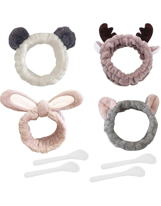 4 Stuks Haarband, Cosmetica, Spa-hoofdband Voor Het Wassen Van Het Gezicht Huidverzorging Hoofdbanden Make Up Haarband Hoofdband Polswasband Set Voor Vrouwen En Meisjes Yoga Sport Douche 4 Stuks Haarband, Cosmetica, Spa-hoofdband Voor Het Wassen Van Het Gezicht Huidverzorging Hoofdbanden Make Up Haarband Hoofdband Polswasband Set Voor Vrouwen En Meisjes Yoga Sport Douche
