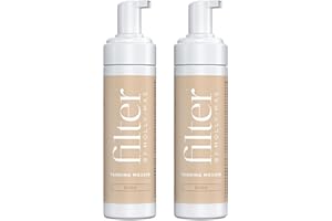 Filter By Molly-Mae Self Tanning Mousse Dark Duo Bundle | Fast Drying Fake Tan | Streak Free | Bronzed Glow | Moisturising Foam | Develops Fast | Long Lasting | 2 x 200ml Bottles