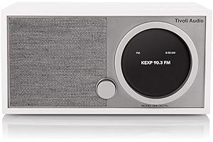 Tivoli Audio Art Line Model One Digital - FM/Dab/Dab+ Radio avec connectivité Wi-FI & Bluetooth - Blanc/Gris