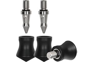 Koolehaoda Uniwersalne gumowe nóżki antypoślizgowe nóżki statywu kolce ze stali nierdzewnej 3/20.3 cm zapasowe kolce kompatybilne z gwintem 3/20.3 cm-16 - 3 szt