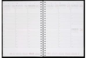 AGENDA MODERNE - 1 Recharge d'Agenda Semainier de Septembre 2024 à Décembre 2025 - INT AB SAD - Format 15 x 20 cm