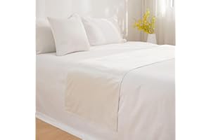 QRGMKL New Bed Runners Bedspread Solid Color Bed Scarves Modern Simple Bedding Protector Fashion Bedding Decor for Bedroom Hotel Wedding Room-White||260X45cm for 2m Bed