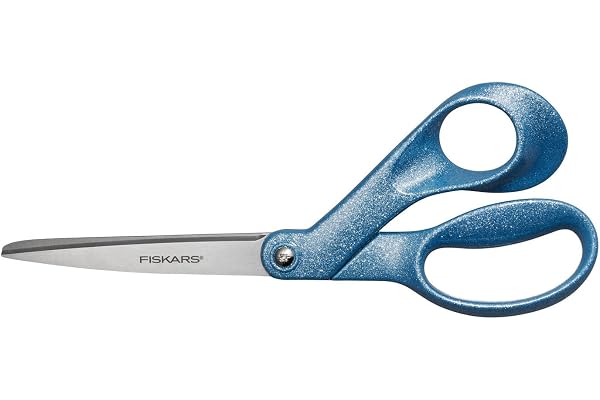 Fiskars Ciseaux Universels de Designer, droitier, longueur : 21 cm, lames en acier inoxydable, Digital Cloud, Explore, 1066456