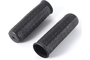 URPIZY Lot de 2 poignées de brouette en caoutchouc de rechange pour brouette, tubes ronds, noir, poignées universelles de rechange