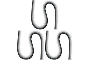 ‎PATIKIL PATIKIL 540 x 10 mm Quilling Papierstreifen Papier Quilling, 360 Stück Origami Fröbelstern Papierstreifen Streifen Set für Kunst, DIY, Handarbeit, Weihnachten, Farbverlauf Schwarz Weiß