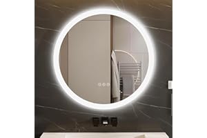 ChillCruiser 500MM Round LED Bathroom Mirror with Touch Switch, Dimmable Backlit Lights, Anti-Fog, 3 Colour Modes, Memory Function Vanity Mirror