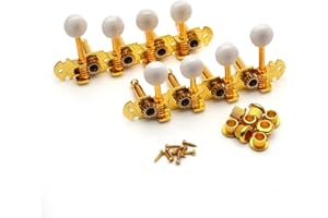 HUAZHIMEI Locking Tuners 1 Satz Mandoline Mechaniken Mechaniken Stimmschlüssel Pegs Für Mandoline Instrument R/L