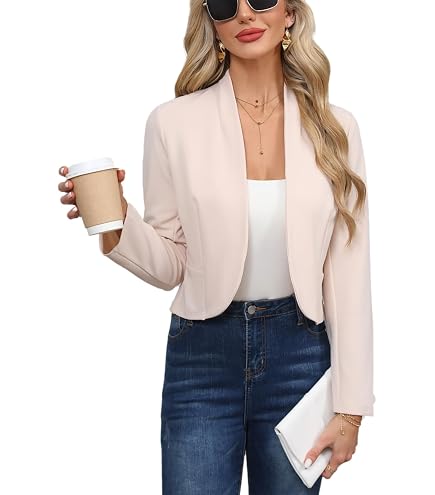 Damen Blazer – Sportlich-elegantes Jackett, Tailliert, Einfarbig, Oversize, Für Frühling & Büro, Vielseitig Kombinierbar