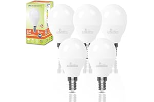 LED ATOMANT Pack 5x Bombilla LED E14 G45 9W, Color Blanco Frio (6500K), 950 Lumenes, Casquillo fino, Equivalente a 95W tradicional