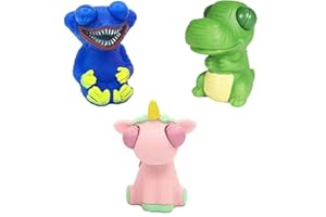 MCISKIN 3 sztuk Zabawna zabawka ściskająca oczy, zabawny dinozaur, jednorożec, zabawka do wyciskania stresu Pop Pinch dla dorosłych i dzieci