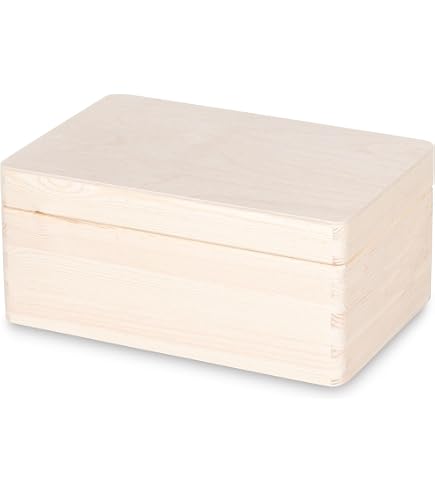 Rayher Holzkiste Mit 4 Fächern & Spiegel – 32x15x10 Cm, FSC-zertifiziert, Zum Basteln & Aufbewahren