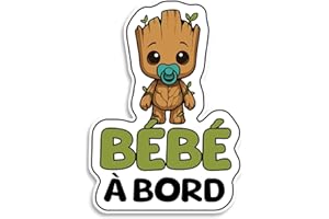 BRATIKI Bebe a bord voiture, Bébé Superhéro, Sticker bebe a bord Résistants aux UV et Waterproof, Autocollant Bébé a Bord Facile à Appliquer, Autocollant pour Voiture