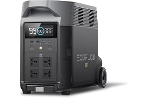 EF ECOFLOW DELTA Pro 3600Wh Portable Power Station | 230V/50Hz India Voltage, 3600W, 2.7H Charge | 5 AC Outlets, LiFePO4 | Expandable to 25kWh | Solar Home/Blackout/RV