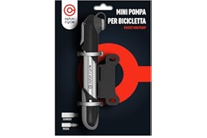 Optio Cycle Mini Pompa Bici Portatile per Presta e Schrader - Pompa per Bicicletta 120 PSI / 8,3 Bar | Pompa MTB | Gonfiatore Bicicletta - Pompetta per Bici