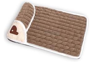 Generisch Orthopädisches Hundekissen für Kleine & Mittelgroße Hunde - Waschbar, rutschfest mit Hohem Rand - Abnehmbarer Bezug (Braun, S: 50×35 cm)