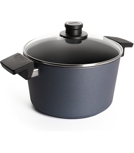Woll Diamond Lite Induktion Gusstopf aus Aluminium Schmiedeguss, für alle Herdarten, bis zu 250 Grad hitzebeständig, spülmaschinenfest, Durchmesser: 24 cm, Fassungsvermögen: 5,5l, NB-DPI-124-L