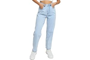 JMOJO Jeans for Women UK - High Waisted Straight Leg Jeans Women with Internal Waist Adjusters - Regular Fit Ladies Jeans Size 6 8 10 12 14 16 18 - Perfect for Casual & Formal Events