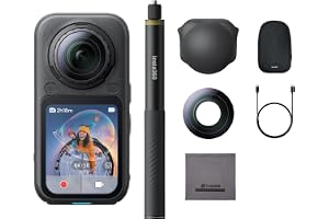 Insta360 X6 Get-Set Bundle - 8K 360 Camera with 1/1.1'' Sensors | Action Camera, Dual Custom Square 1/1.1" Sensors, Triple AI Chip, Replaceable Lens 2.0, 140 minutes 8K Video