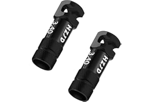 HZJD Tappo Valvola Presta per, Nero, Strumento per la rimozione dei raggi del nucleo integrato(2Pezzi)