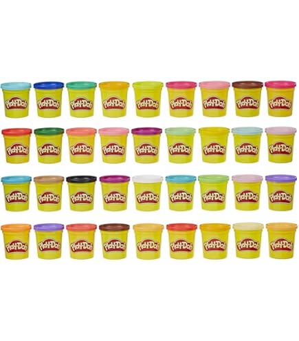Play-Doh Wow 100 Bulk Modeling Compound Pack - 100 Cans With Sparkle, Metallic & Confetti Varieties