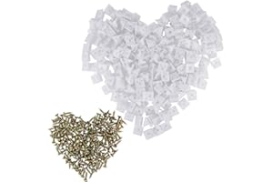 Favengo 200 Pezzi Cunei di Fissaggio Stabilizzatori con Viti, Cunei Riparazione Cassetti, Backplane Connettore Supporto, Cunei Per Mobili Per Fondi Cassetti, per Riparazione per Cassetti Allentati