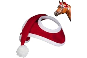 GENERIC Santa Hat for Horses to Wear,Festive Christmas Decorations,Christmas Hat for Horses to Wear - for Party Holiday Parade Celebration Equestrian Clubs Performances Farm Ranch