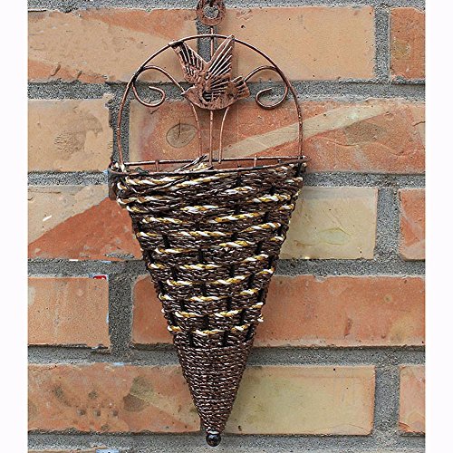 EQLEF® Retro Blume Wand hängenden Korb Topf Gartendekoration Wand Blumenvase Wanddekoration
