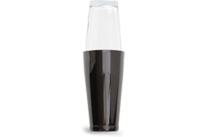 LACARI HOME & LIVING Boston Shaker | Shaker Boston da cocktail 700 ml con vetro | Lacari Original Shaker | Tin Shaker | Colore: nero | acciaio inossidabile | Cheers Club