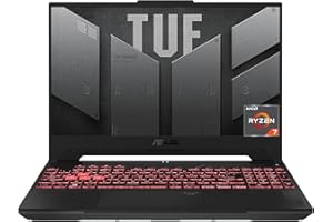 ASUS TUF A15-TUF507NV-LP018W PC Portable Gamer 15" Full HD 144Hz (AMD Ryzen 7-7735HS, 16G (2x8 Go) RAM, 512Go PCIe SSD, GeForce RTX 4060) Windows 11 Clavier Rétroéclairé AZERTY Français RGB 1 Zone