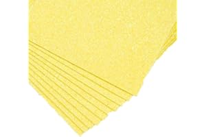 PANLOM Lot de 10 feuilles A4 en mousse EVA pailletées de 2 mm pour loisirs créatifs et scrapbooking, jaune, Glitter