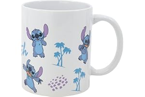 STOR Taza de cerámica de 325 ml en caja regalo de Stitch