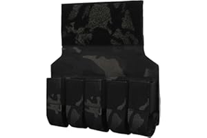 SHANYINGQUAN Granada M203 Quintuple Pouches, Granada de Humo Flash Bomb Bag Military Tactical Hunt Airsoft Magazine Holder Accesorio